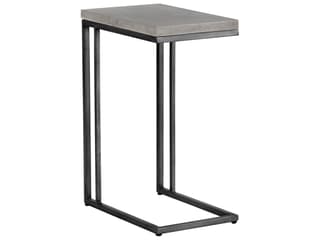 Sunpan Outdoor Solterra Sawyer Steel Black Rectangular End Table