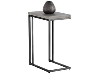 Sunpan Outdoor Solterra Sawyer Steel Black Rectangular End Table
