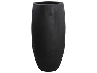 Sunpan Outdoor Coleus Concrete Black Tall Round Planter