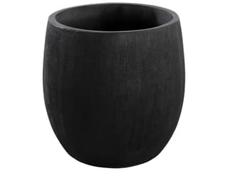 Sunpan Outdoor Coleus Concrete Black Small Round Planter