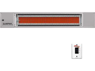 Sunpak 48 Inch Stainless Steel Two Stage Btu Patio Heater (Hardwired)