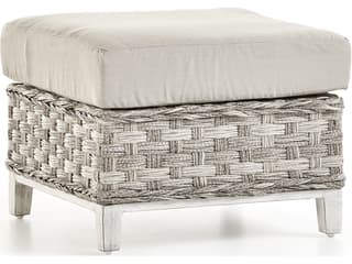 South Sea Rattan Grand Isle Quick Ship Wicker Cushion Ottoman