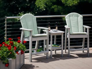 Seaside Casual Shellback Adirondack Recycled Plastic Outdoor Patio Counter Chair
