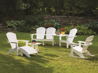 Seaside Casual Shellback Adirondack Recycled Plastic Patio Lounge Set