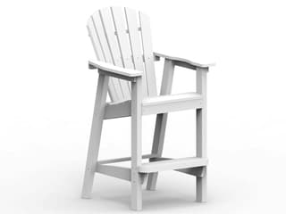 Seaside Casual Shellback Adirondack Recycled Plastic Patio Bar Chair