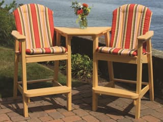 Seaside Casual Shellback Adirondack Recycled Plastic Patio Bar Chair