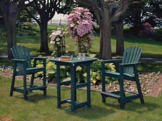 Seaside Casual Shellback Adirondack Recycled Plastic Patio Bar Chair