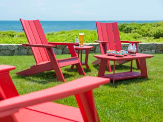 Seaside Casual Mad Recycled Plastic Round Outdoor Patio End Table