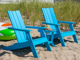 Seaside Casual Mad Recycled Plastic Round Outdoor Patio End Table