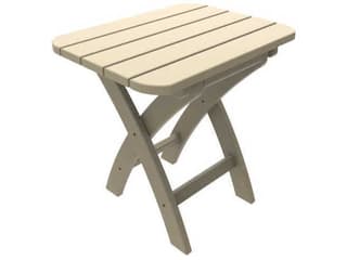 Seaside Casual Coastline Recycled Plastic Harbor View Rectangular Folding Outdoor End Table