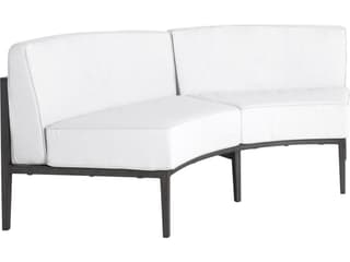 Summer Classics Santa Barbara Aluminum Slate Grey Sectional Curved Corner Patio Lounge Chair