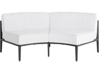 Summer Classics Santa Barbara Aluminum Slate Grey Sectional Curved Corner Patio Lounge Chair