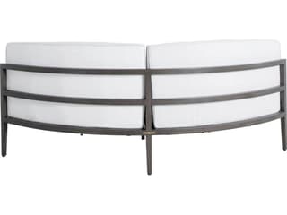 Summer Classics Santa Barbara Aluminum Slate Grey Sectional Curved Corner Patio Lounge Chair