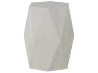 Summer Classics Albany Cast Stone Natural Hexagon Outdoor Patio Side Table