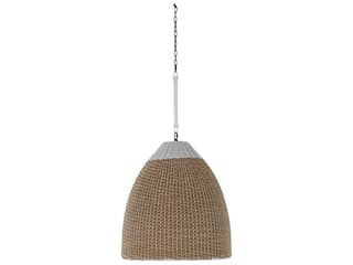 Summer Classics Prudence Resin Wicker Natural/White Outdoor Chandelier