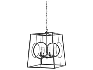Summer Classics Omar Stainless Steel Black Outdoor Chandelier