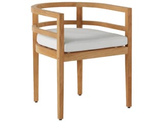 Summer Classics Santa Barbara N-Dura Wood Barrel Back Outdoor Patio Lounge Chair
