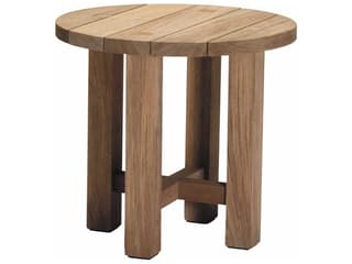 Croquet Teak Round Outdoor End Table