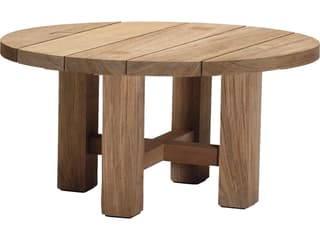 Croquet Teak Round Outdoor Coffee Table
