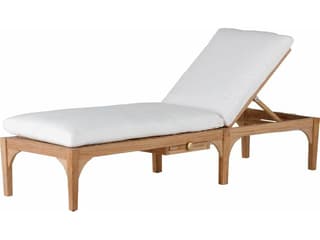 Club Teak Small Outdoor Patio Chaise Lounge