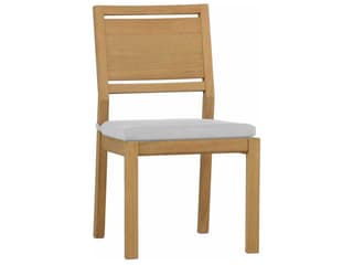 Summer Classics Avondale Teak Patio Dining Arm Chair with Cushion