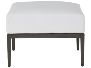 Santa Barbara Aluminum Slate Grey Outdoor Patio Ottoman