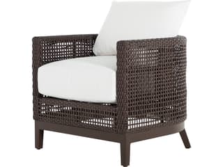 Summer Classics Peninsula Wicker Barrel Patio Lounge Chair with Cushion