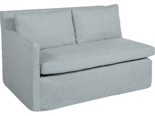 Nora Outdoor Right Arm Facing Loveseat in Washboard Linen