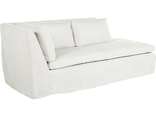 Nora Outdoor Right Arm Facing Chaise in Linen Snow