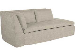 Nora Outdoor Right Arm Facing Chaise in Washboard Mist