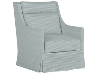Shelby Outdoor Swivel Lounge Chair in Washboard Linen