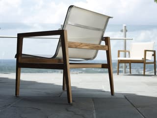 Summer Classics Coast Teak Sling Patio Lounge Set