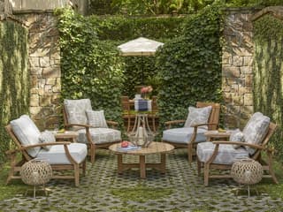 Summer Classics Croquet Teak Outdoor Lounge Set