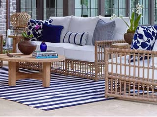 Summer Classics Newport Wicker Cushion Outdoor Lounge Set