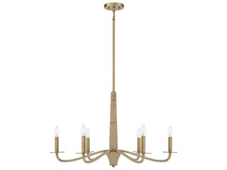 Savoy House Cannon 6-Light Warm Brass Rope Chandelier