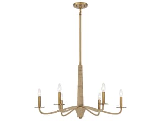Savoy House Cannon 6-Light Warm Brass Rope Chandelier