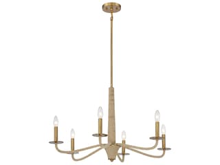 Savoy House Cannon 6-Light Warm Brass Rope Chandelier