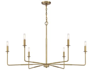 Savoy House Salerno 6-Light Warm Brass Chandelier