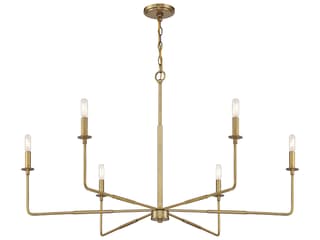 Savoy House Salerno 6-Light Warm Brass Chandelier