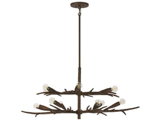 Savoy House Palisades 12-Light Bark Brown Chandelier