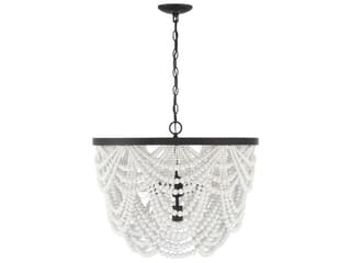 Savoy House Meridian 5-Light Grecian White Oil Rubbed Bronze Chandelier