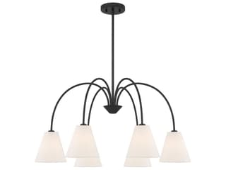 Savoy House Meridian 6-Light Matte Black Empire Chandelier