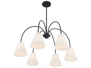 Savoy House Meridian 6-Light Matte Black Empire Chandelier