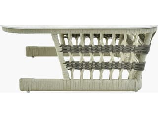 Surya Outdoor Winder Powder Coated Cream Aluminum Rectangular Coffee Table