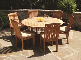 Three Birds Casual Monterey Natural Teak Patio Dining Set