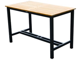 Soho 56-Inch Rectangular Teak Aluminum Counter Height Table in Black