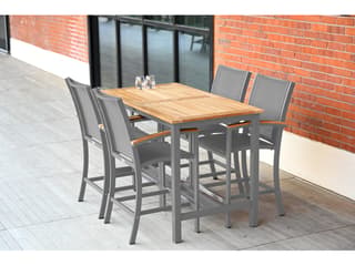 Three Birds Casual Soho Aluminum Rectangular Counter Table