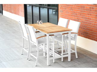 Three Birds Casual Soho Aluminum Rectangular Counter Table