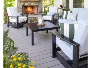 Telescope Casual Leeward Marine Grade Polymer Deep Seat Outdoor Patio Lounge Set