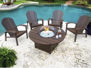 Telescope Casual Newport MGP Aluminum Firepit Lounge Set